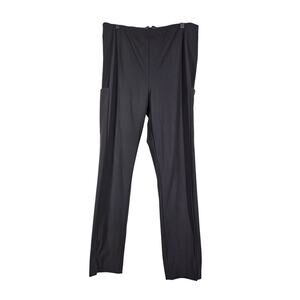 ATHLETA WOMEN'S BLACK RECYCLED NYLON BLEND STRETCH PANTS, SIDE POCKETS SIZE 16T